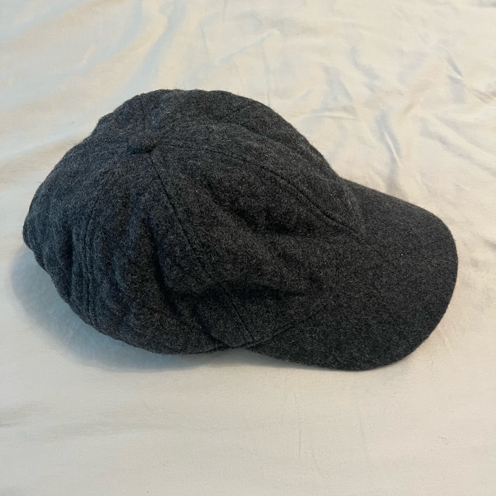 Quilted wool blend baseball cap